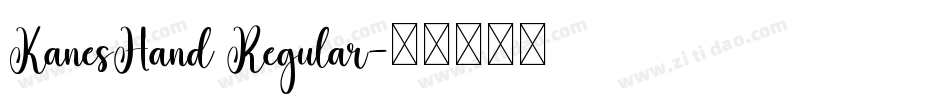 KanesHand Regular字体转换